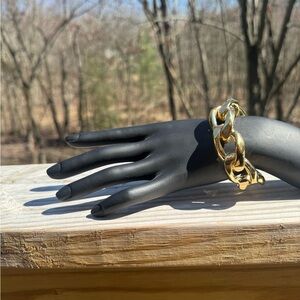 JENNIFER FISHER Gold Link Chain Bracelet Chunky Statement Bracelet Bangle
